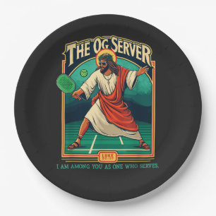 Christian Pickleball Jesus Paper Plates
