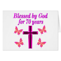 Christian 70th Birthday Cards - Greeting & Photo Cards | Zazzle