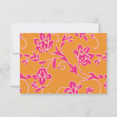Christian Pink Tangerine Floral RSVP Card (Back)