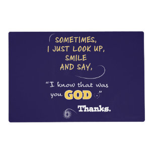 Christian Placemats Place Mats Thank you God