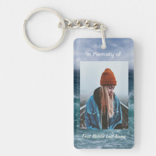 Christian Poem Memorial Keepsake Ocean Sea Beach Keychain