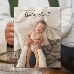 Christian Poem Will You Be My Godmother Invitation