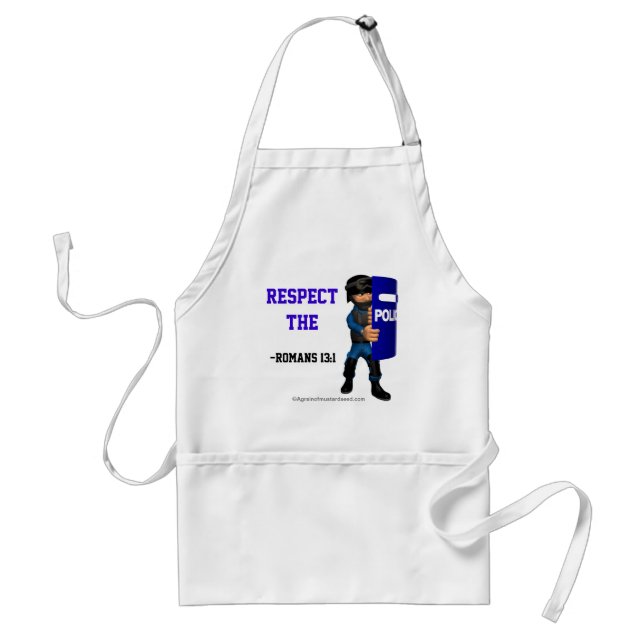 Christian Police Adult Apron (Front)