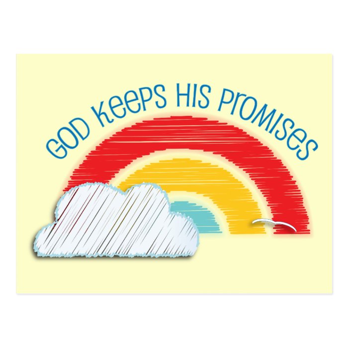 Christian postcard God keeps His promises