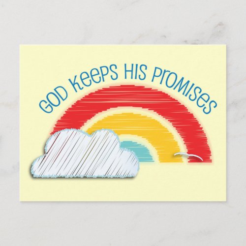 Christian postcard God keeps His promises Postcard