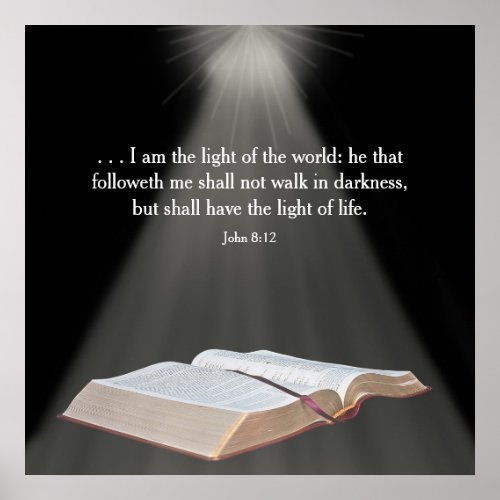 Christian Poster _ I am World _Bible Verse