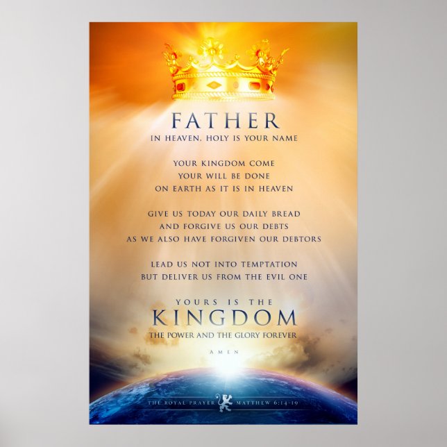 Christian poster - The Prayer of Jesus Christ (Front)