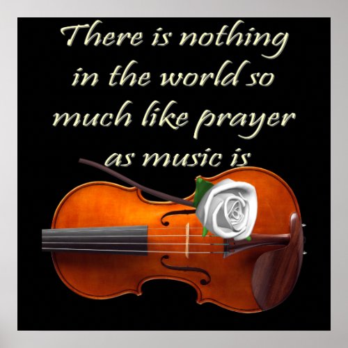 Christian Poster Violin Inspirational Saying