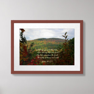 Christian Poster With Fall Foliage in the Hills