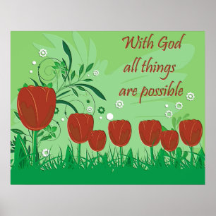 Christian Poster With God All Things Are Possible