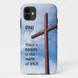 Christian   POWER IN NAME OF JESUS   Blue iPhone 11 Case