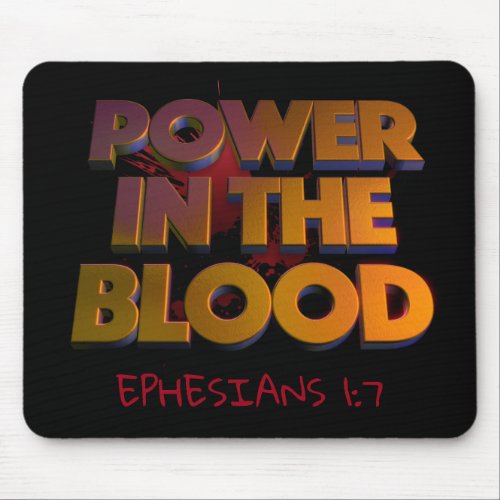 Christian power in the blood salvation message mouse pad
