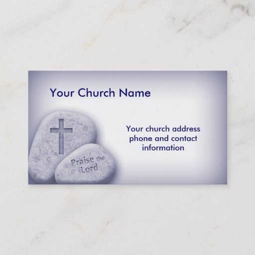 Customizable Christian Praise the Lord Business Card Blue