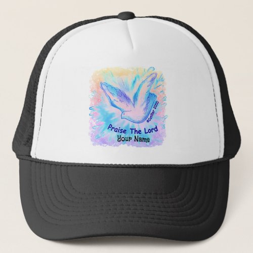 Christian Praise the Lord Dove custom name hat
