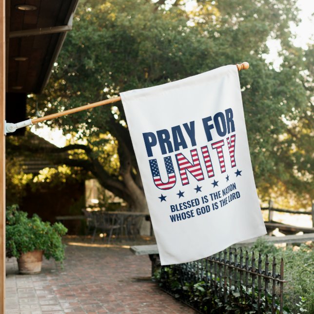 Christian PRAY FOR UNITY USA Day of Prayer House Flag (In SItu)