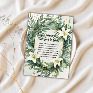 Christian Prayer Card for Comfort in Grief