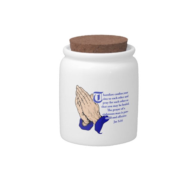 christian prayer Design Candy Jar (Front)