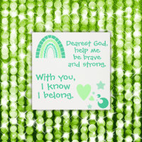 Christian Prayer for kids Green|