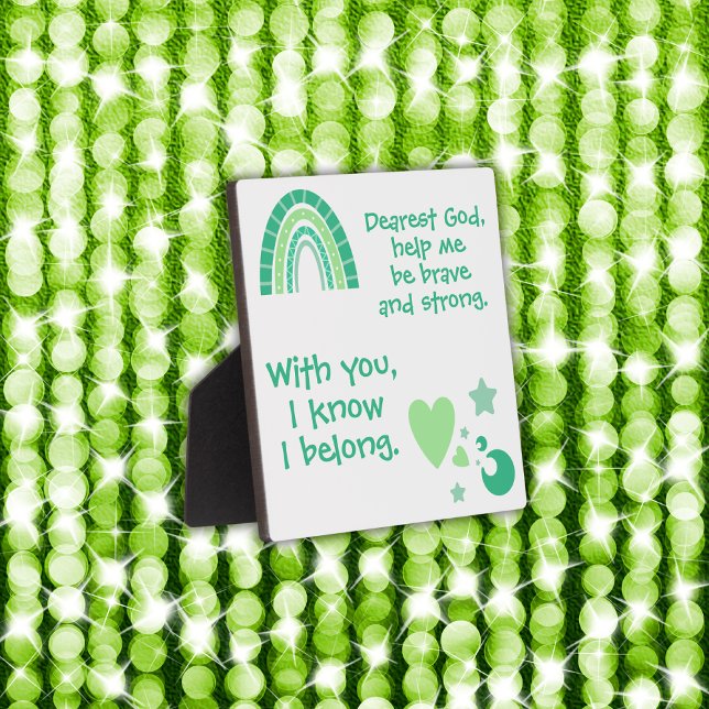 Christian Prayer for kids Green | Plaque (Creator Uploaded)