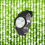 Christian Prayer for kids Green | Watch<br><div class="desc">Monogrammed for you to insert your own prayer if you so choose,  kids watch. This cute boho theme with a green rainbow and galaxy,  and green text on a white background,  states,  Dear God,  help me be brave and strong. With you,  I know I belong.</div>
