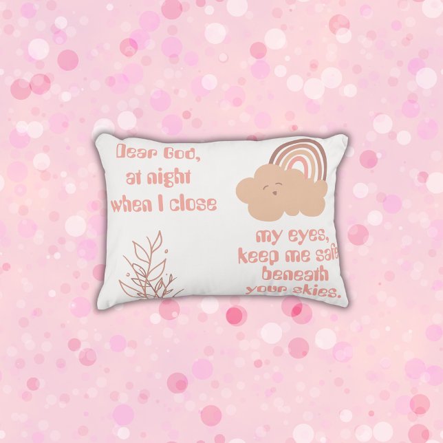 Christian Prayer for kids Pink | Accent Pillow (Creator Uploaded)