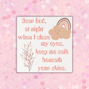 Christian Prayer for kids Pink Acrylic Print