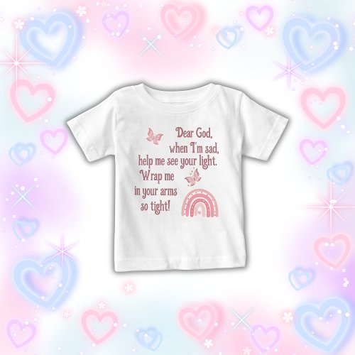 Christian Prayer for kids Pink  Baby T_Shirt
