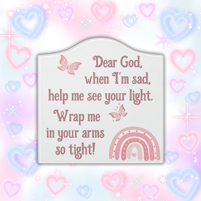 Christian Prayer for kids Pink | Door Sign (Creator Uploaded)