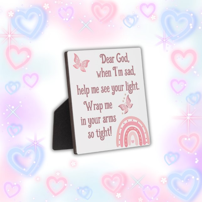 Christian Prayer for kids Pink | Plaque (Creator Uploaded)
