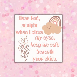 Christian Prayer for kids Pink   Poster