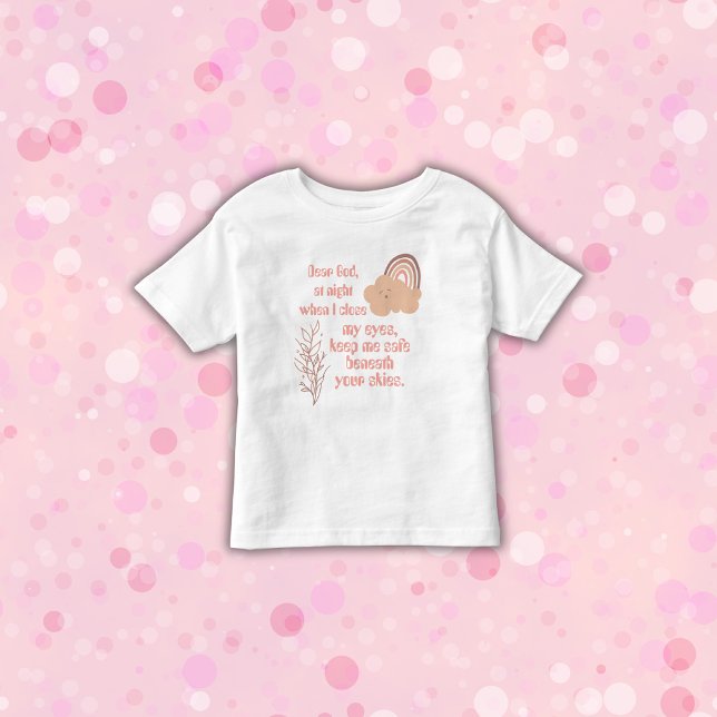 Christian Prayer for kids Pink | Toddler T-shirt (Creator Uploaded)