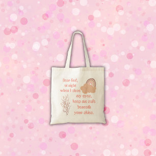 Christian Prayer for kids Pink Tote Bag