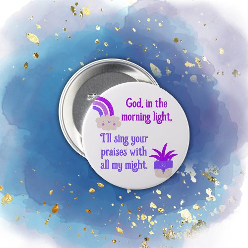 Christian Prayer for kids Purple  Blue  Button