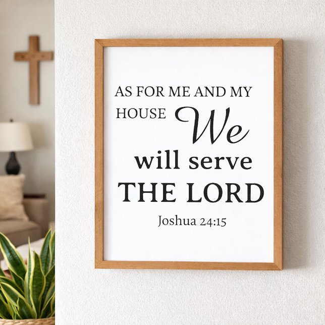 Christian Prayer Joshua 24:15 Template Poster (Creator Uploaded)