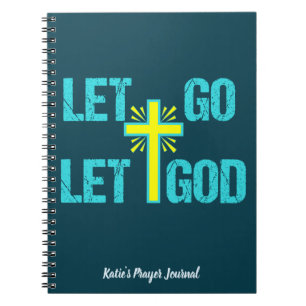 Christian Prayer Journal Let Go Let God Monogram