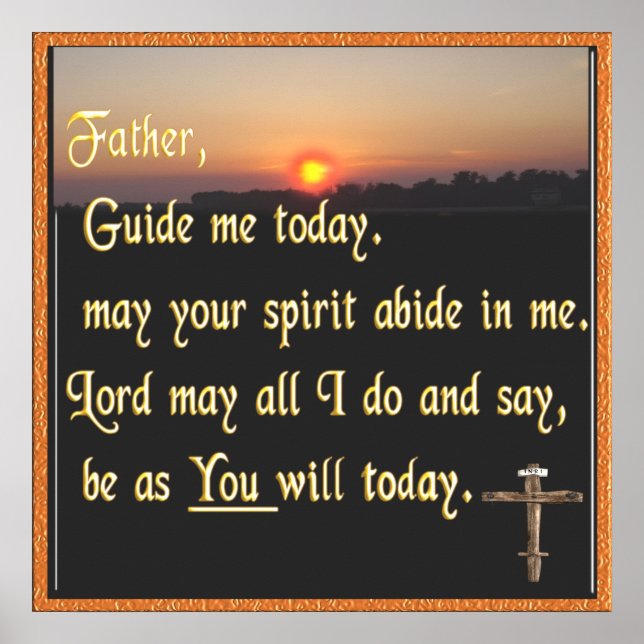 Christian prayer poster art (Front)
