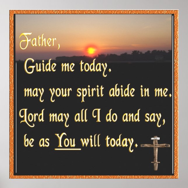 Christian prayer poster art (Front)