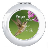 Christian Prayer to the Soul Hummingbird Compact Mirror
