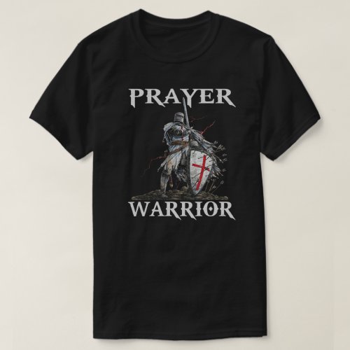 Christian Prayer Warrior Jesus Religious Messages T_Shirt