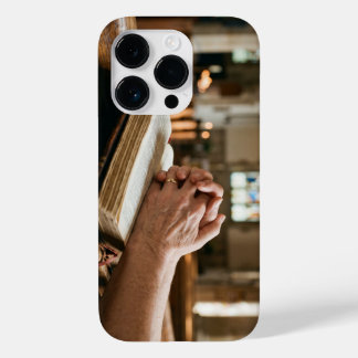 Christian Praying Hands on Bible iPhone Case