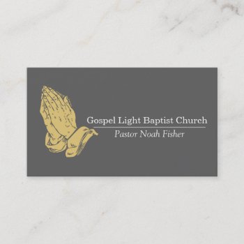 Christian Praying Hands Pastor Christianity Card by ArtisticEye at Zazzle