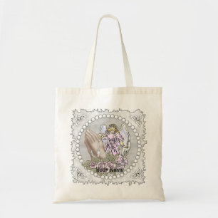 Christian Praying Rosary Angel Tote Bag