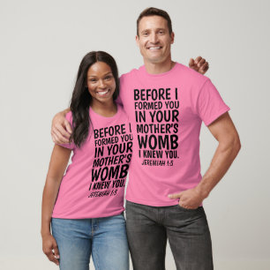 CHRISTIAN PRO-LIFE T-Shirts, Jeremiah 1:5 T-Shirt