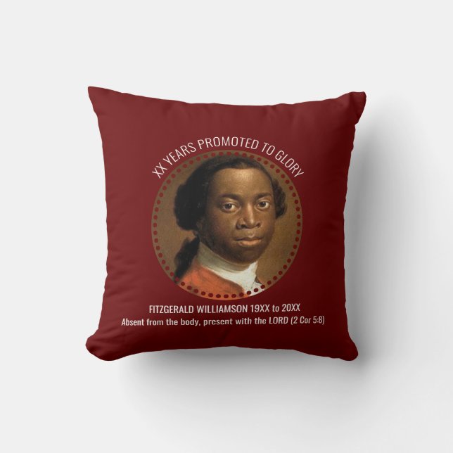 Christian PROMOTED TO GLORY Memorial  Throw Pillow (Front)