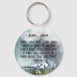 Christian Protection Blessing Bible Verse for Him Keychain