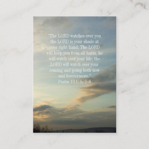 Christian Psalm 121  Inspirational Business Card