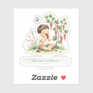 Christian Psalm 23:5 Sticker – My Cup Overflows