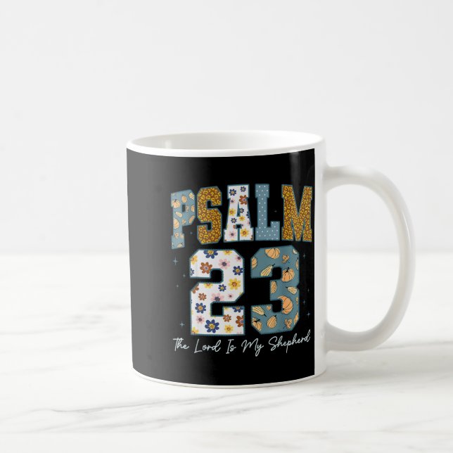 Christian Psalm 23 Retro The Lord Is My Shepherd B Coffee Mug (Right)