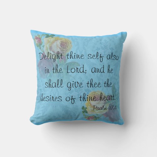 Christian Psalm Pillow Psalm 374 Throw Pillow