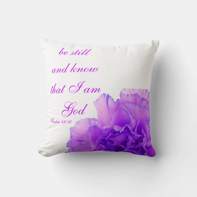 Christian Psalm Pillow, Psalm 46:10 Throw Pillow (Front)